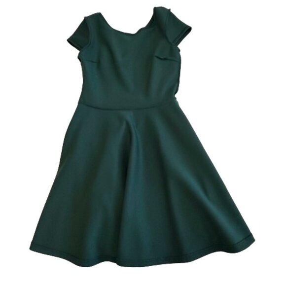 love...ady Women's Small Green Mini Fit & Flare With Short Cup Sleeves Dress - Picture 9 of 15